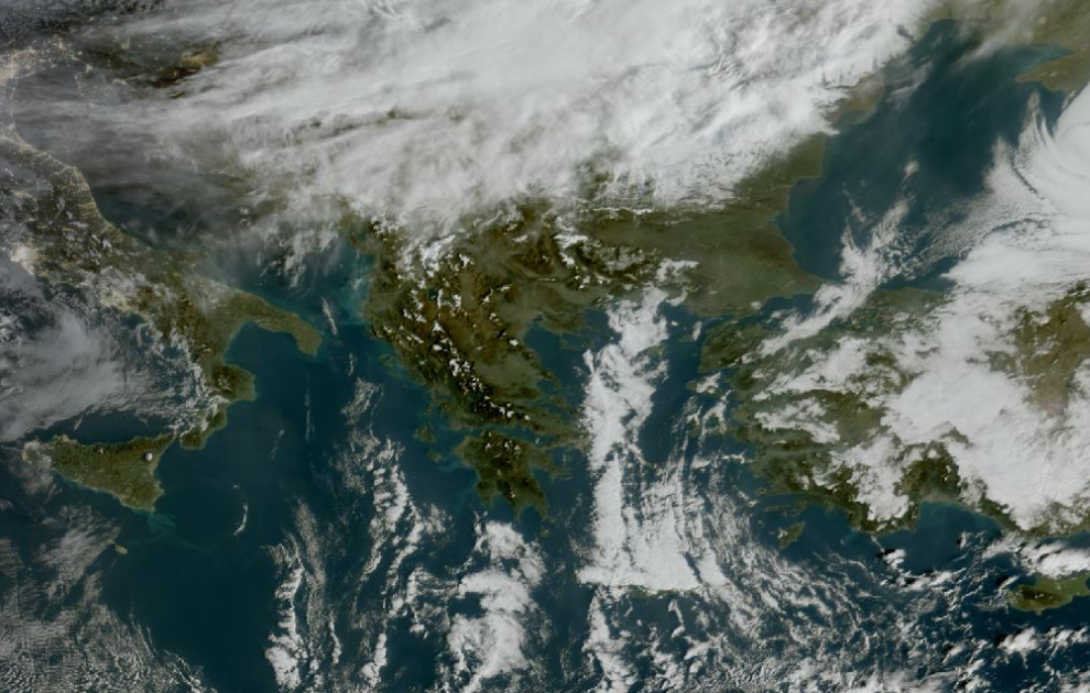 Τελευταία δορυφορική εικόνα νεφοκάλυψης