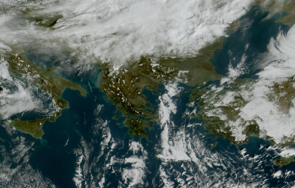 Τελευταία δορυφορική εικόνα νεφοκάλυψης