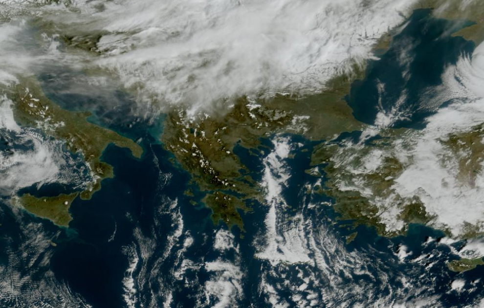 Τελευταία δορυφορική εικόνα νεφοκάλυψης