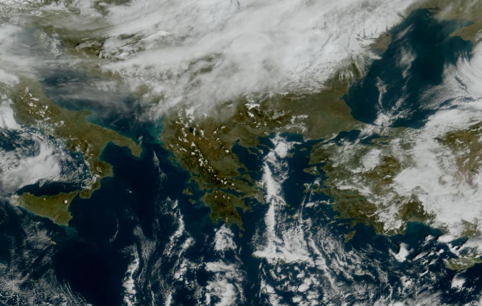 Τελευταία δορυφορική εικόνα νεφοκάλυψης