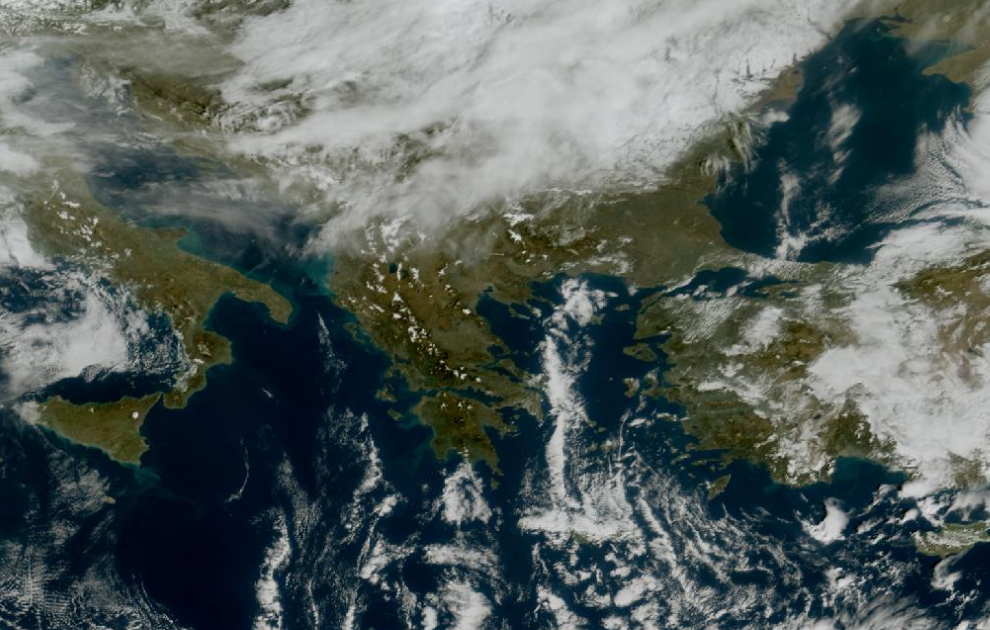 Τελευταία δορυφορική εικόνα νεφοκάλυψης