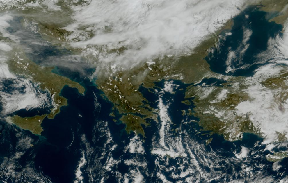 Τελευταία δορυφορική εικόνα νεφοκάλυψης