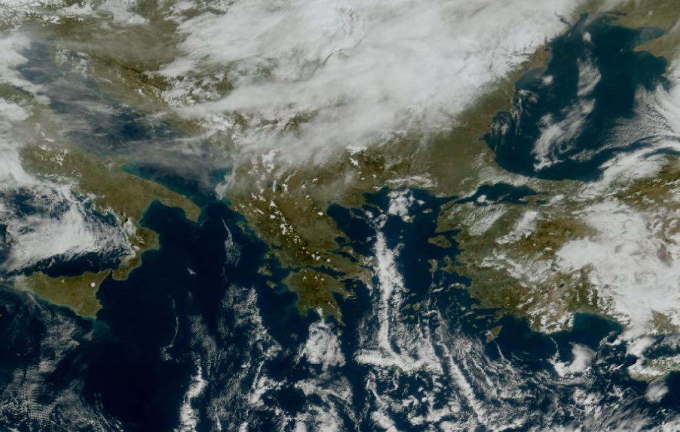 Τελευταία δορυφορική εικόνα νεφοκάλυψης