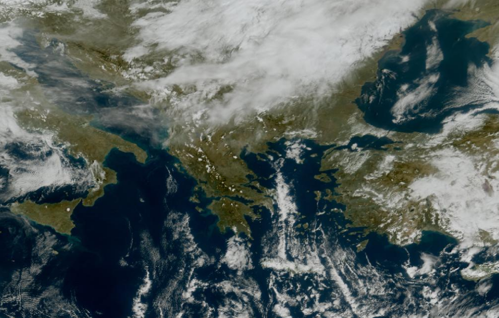 Τελευταία δορυφορική εικόνα νεφοκάλυψης