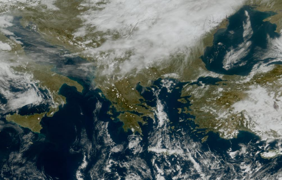 Τελευταία δορυφορική εικόνα νεφοκάλυψης