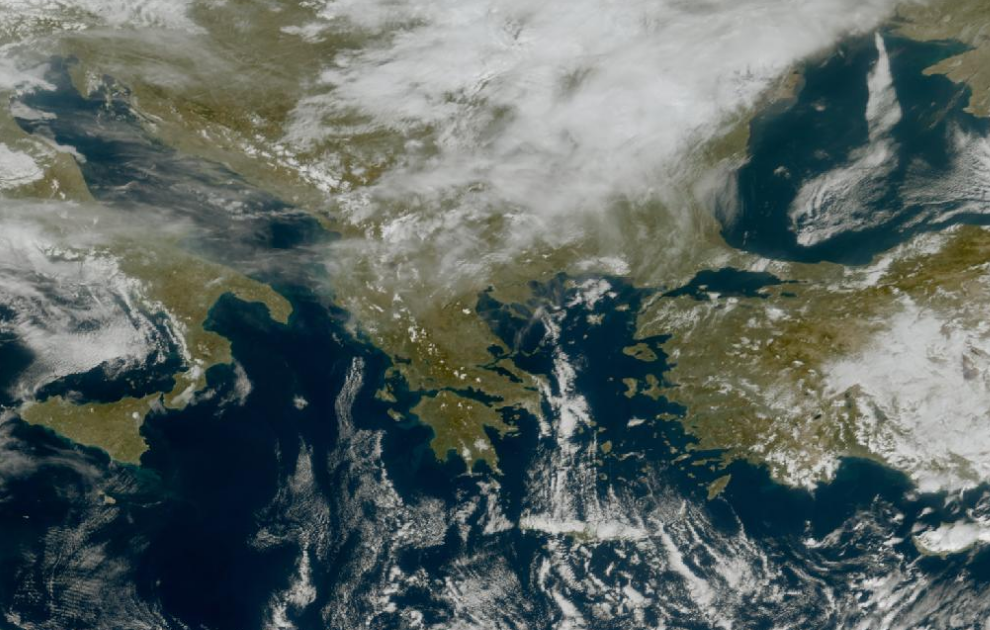 Τελευταία δορυφορική εικόνα νεφοκάλυψης