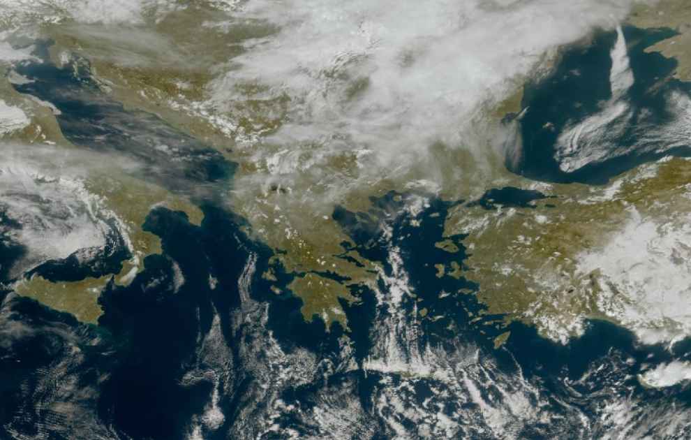 Τελευταία δορυφορική εικόνα νεφοκάλυψης