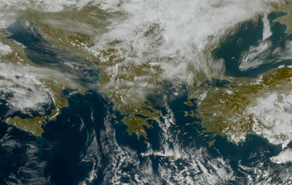 Τελευταία δορυφορική εικόνα νεφοκάλυψης