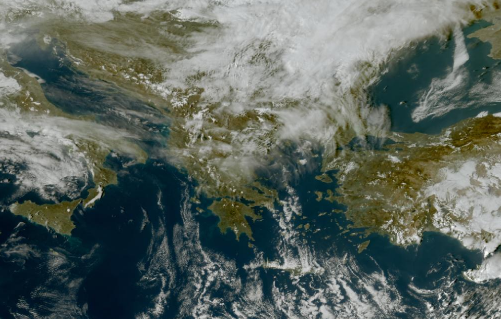 Τελευταία δορυφορική εικόνα νεφοκάλυψης