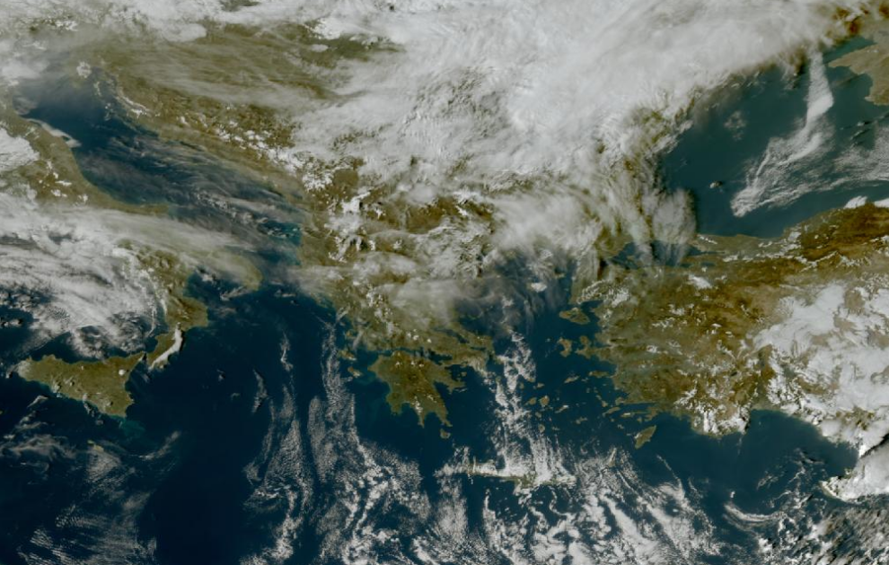 Τελευταία δορυφορική εικόνα νεφοκάλυψης