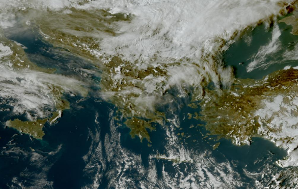 Τελευταία δορυφορική εικόνα νεφοκάλυψης