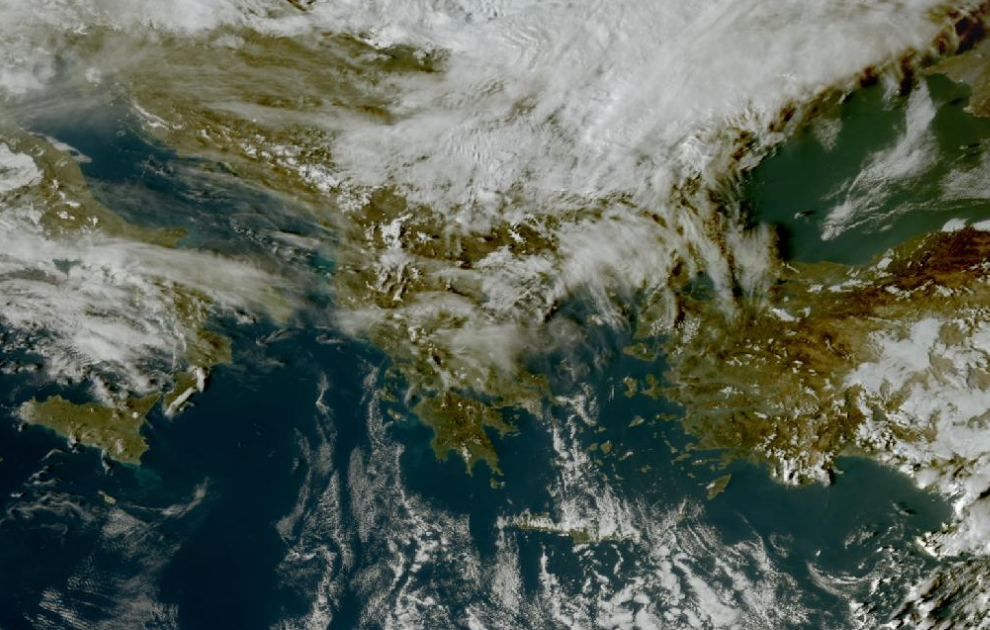 Τελευταία δορυφορική εικόνα νεφοκάλυψης