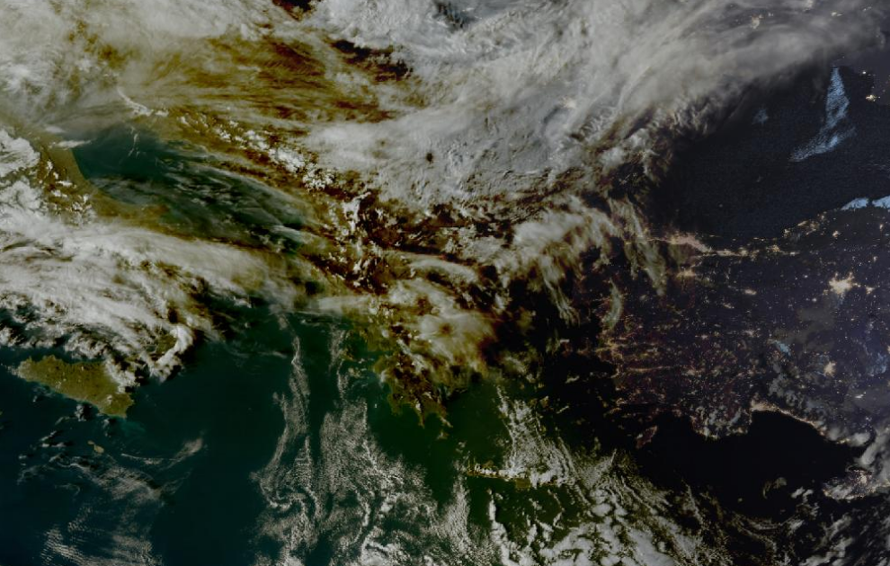 Τελευταία δορυφορική εικόνα νεφοκάλυψης