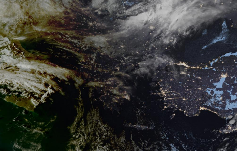 Τελευταία δορυφορική εικόνα νεφοκάλυψης