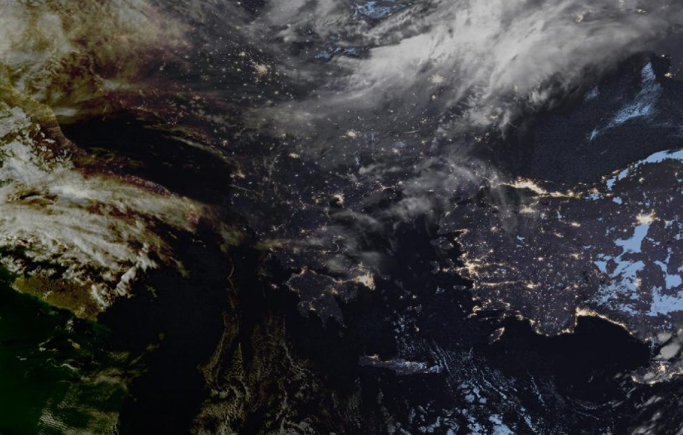 Τελευταία δορυφορική εικόνα νεφοκάλυψης