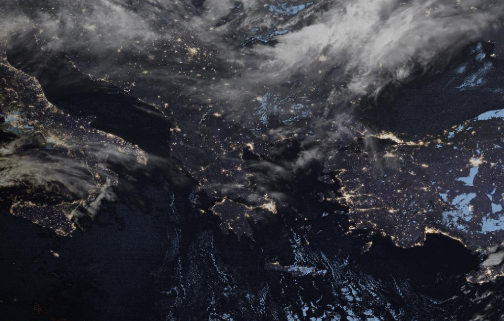 Τελευταία δορυφορική εικόνα νεφοκάλυψης