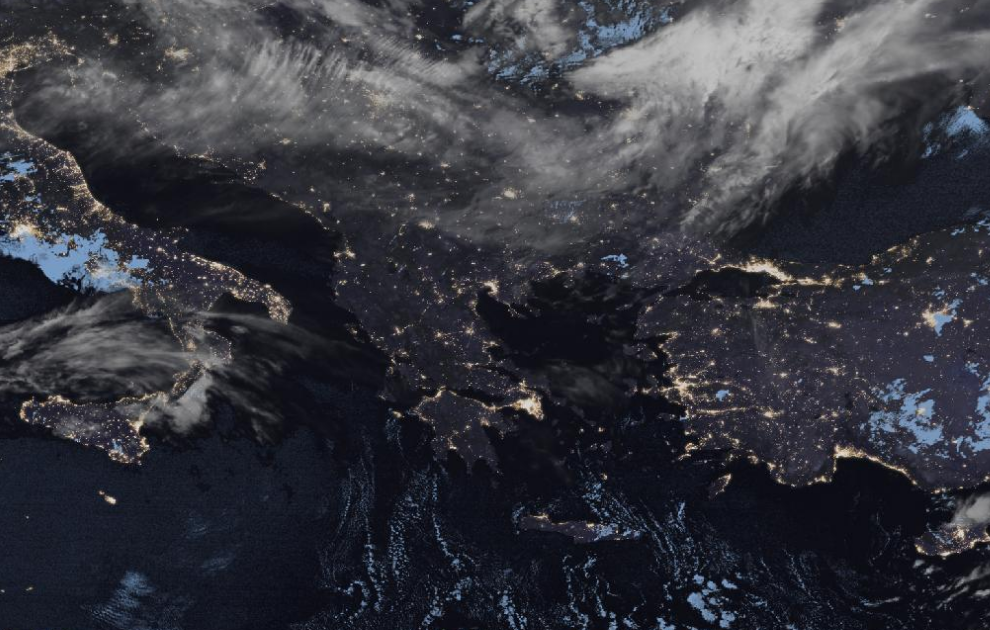 Τελευταία δορυφορική εικόνα νεφοκάλυψης