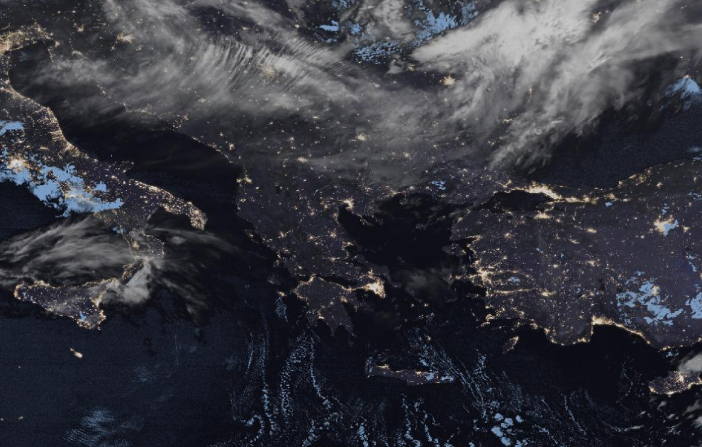 Τελευταία δορυφορική εικόνα νεφοκάλυψης