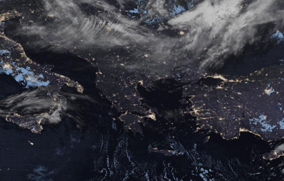 Τελευταία δορυφορική εικόνα νεφοκάλυψης