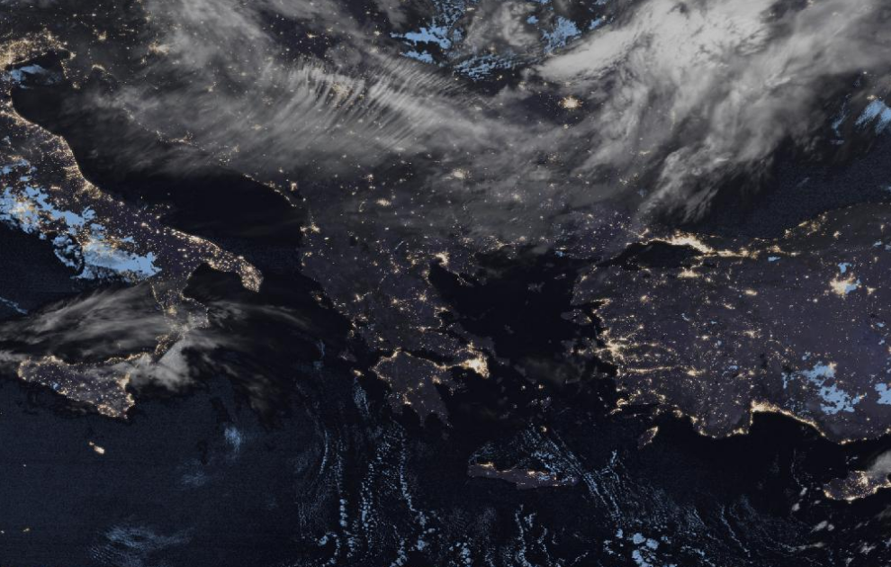 Τελευταία δορυφορική εικόνα νεφοκάλυψης