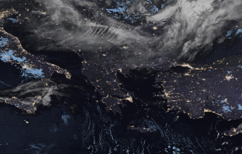 Τελευταία δορυφορική εικόνα νεφοκάλυψης