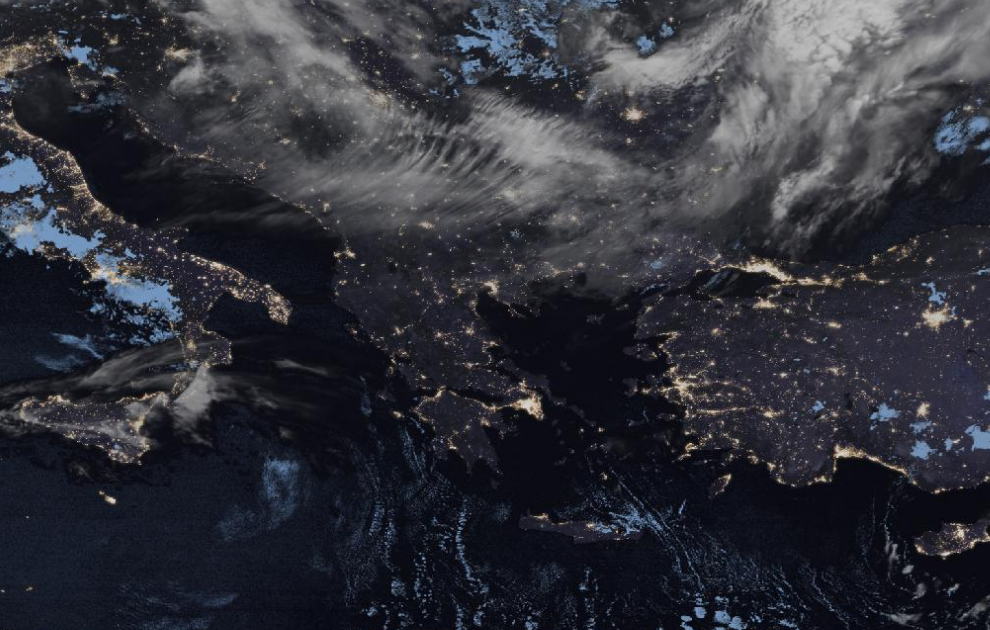 Τελευταία δορυφορική εικόνα νεφοκάλυψης