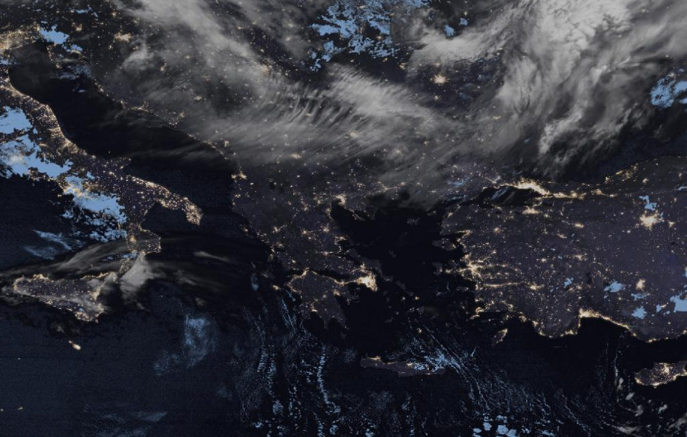 Τελευταία δορυφορική εικόνα νεφοκάλυψης