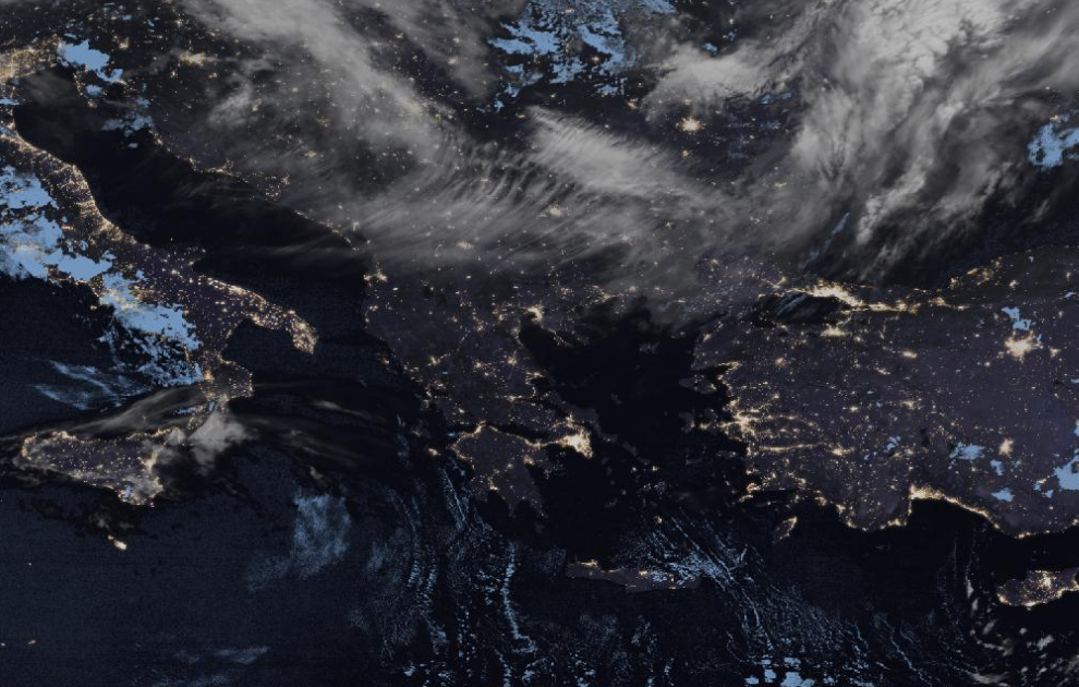 Τελευταία δορυφορική εικόνα νεφοκάλυψης