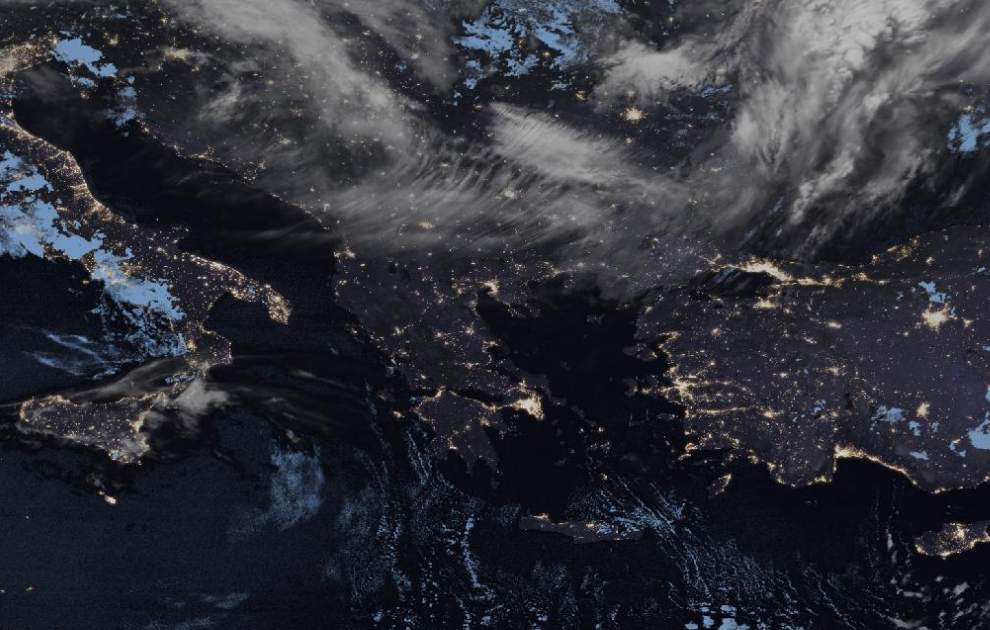 Τελευταία δορυφορική εικόνα νεφοκάλυψης