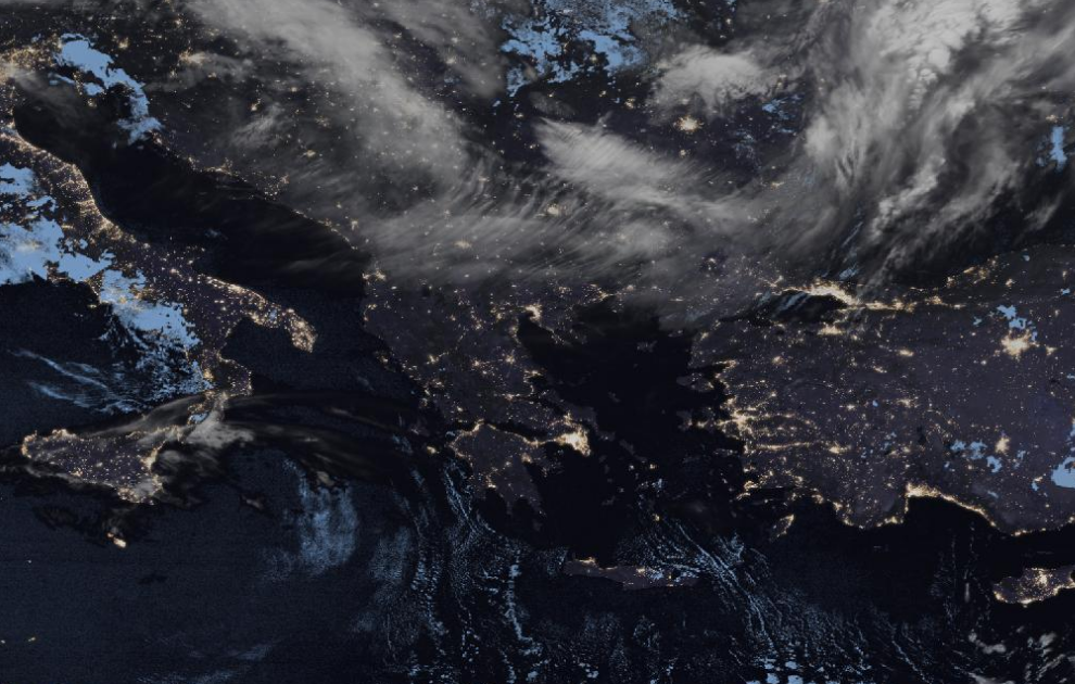 Τελευταία δορυφορική εικόνα νεφοκάλυψης