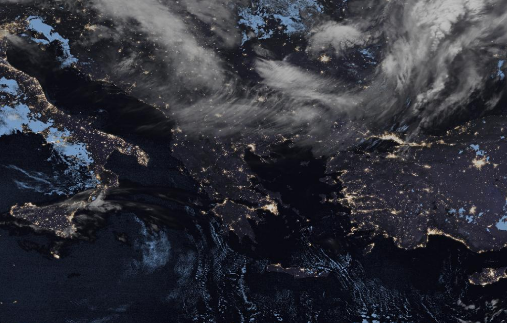 Τελευταία δορυφορική εικόνα νεφοκάλυψης