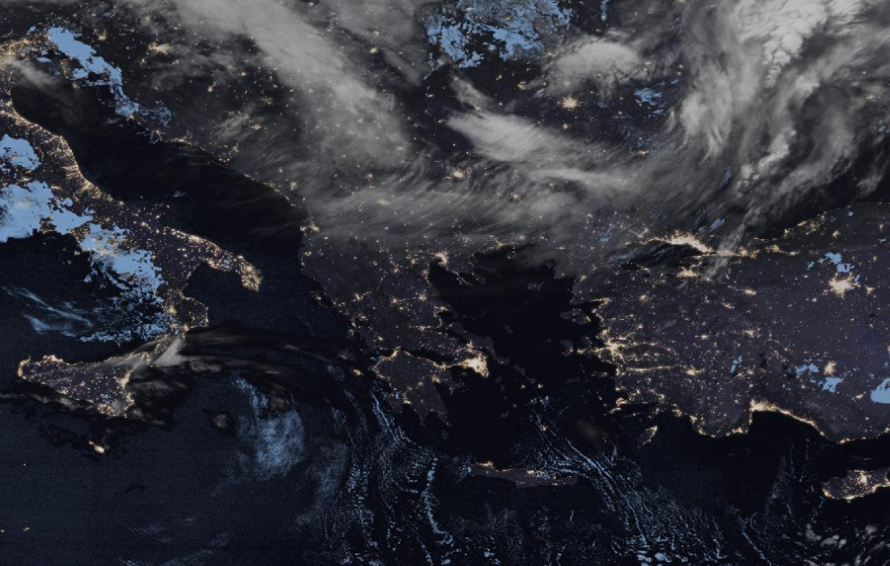 Τελευταία δορυφορική εικόνα νεφοκάλυψης