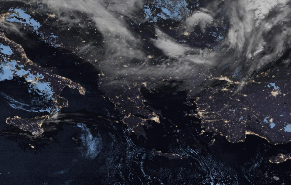 Τελευταία δορυφορική εικόνα νεφοκάλυψης