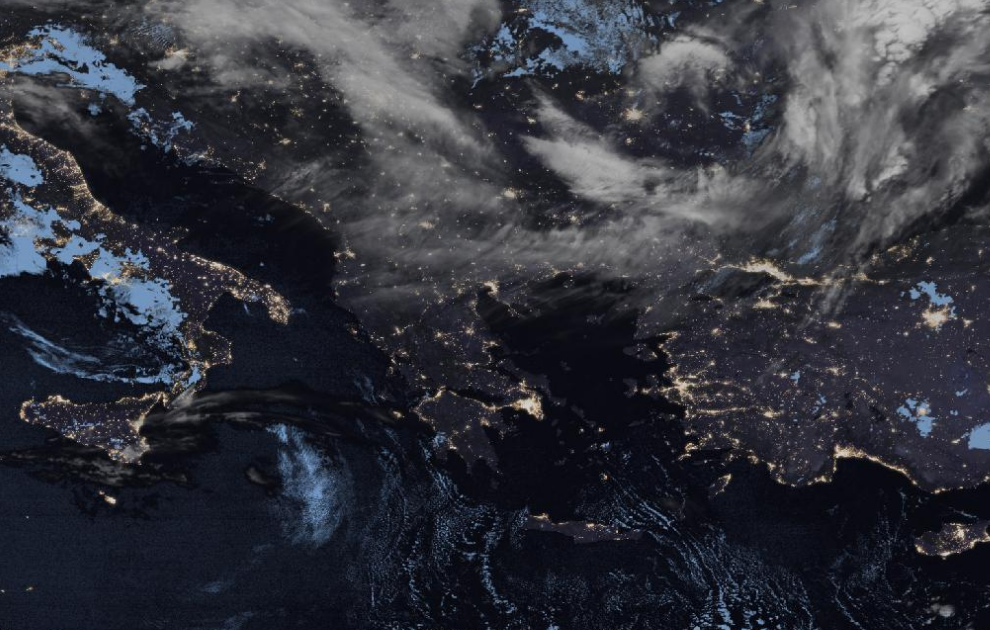 Τελευταία δορυφορική εικόνα νεφοκάλυψης