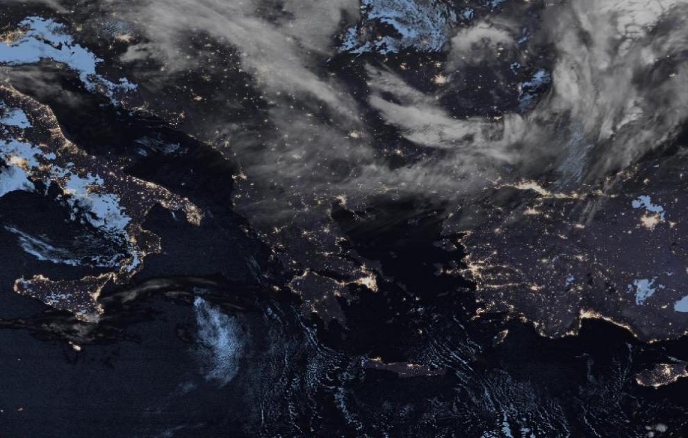 Τελευταία δορυφορική εικόνα νεφοκάλυψης