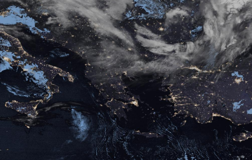 Τελευταία δορυφορική εικόνα νεφοκάλυψης