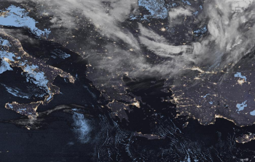 Τελευταία δορυφορική εικόνα νεφοκάλυψης