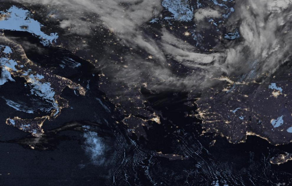 Τελευταία δορυφορική εικόνα νεφοκάλυψης