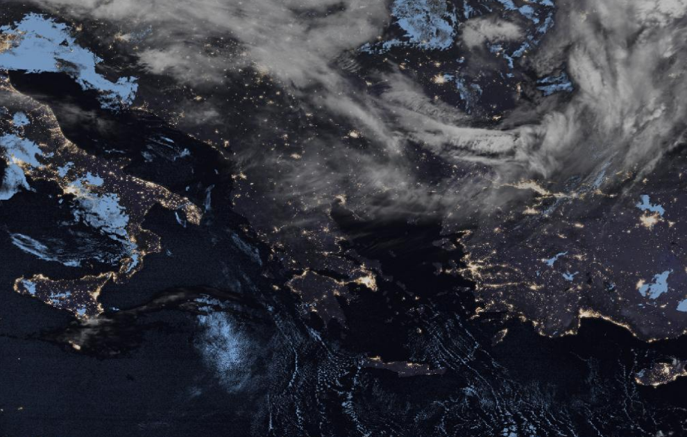 Τελευταία δορυφορική εικόνα νεφοκάλυψης