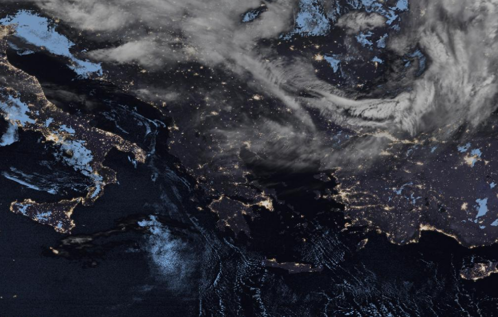 Τελευταία δορυφορική εικόνα νεφοκάλυψης