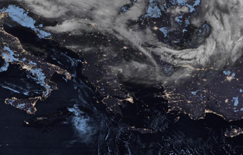 Τελευταία δορυφορική εικόνα νεφοκάλυψης