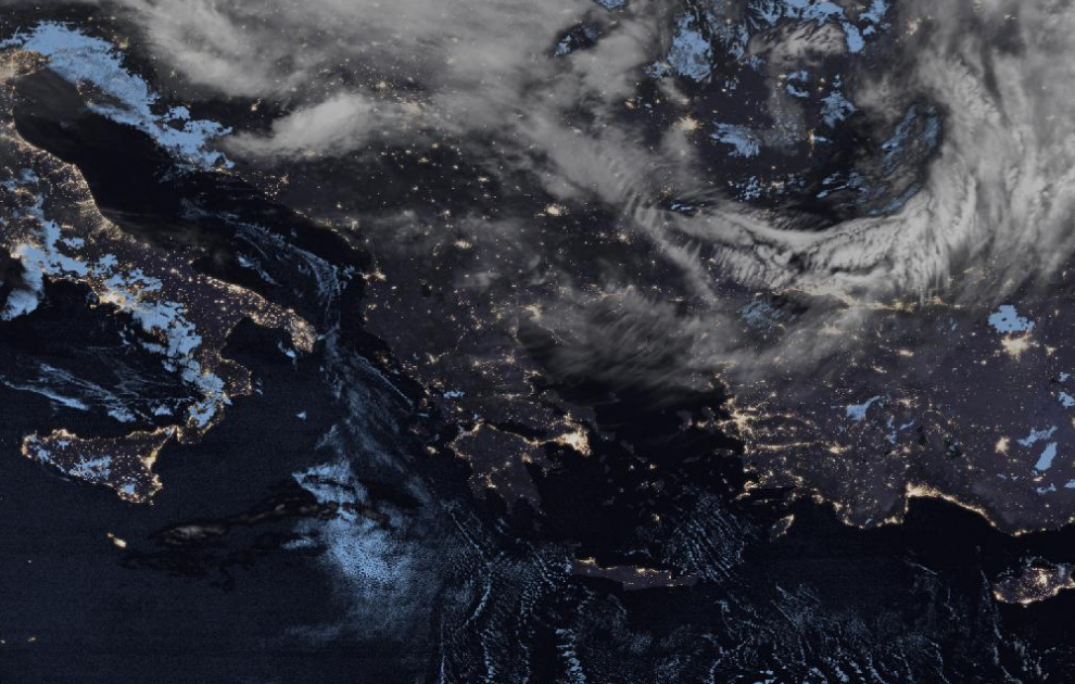 Τελευταία δορυφορική εικόνα νεφοκάλυψης