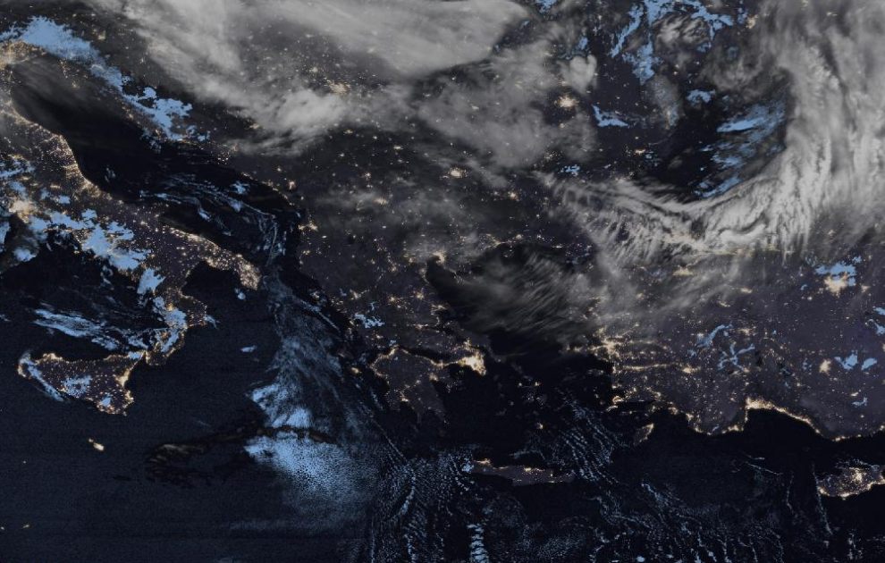 Τελευταία δορυφορική εικόνα νεφοκάλυψης