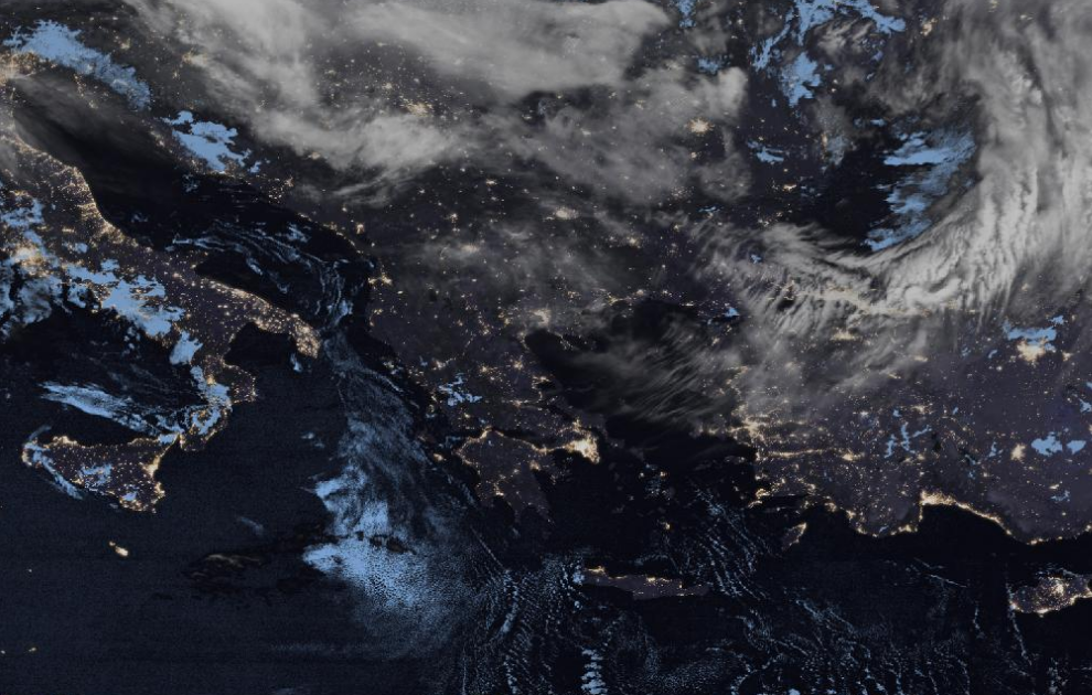 Τελευταία δορυφορική εικόνα νεφοκάλυψης