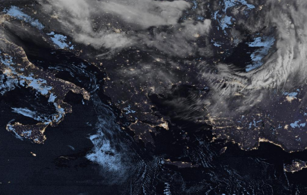 Τελευταία δορυφορική εικόνα νεφοκάλυψης