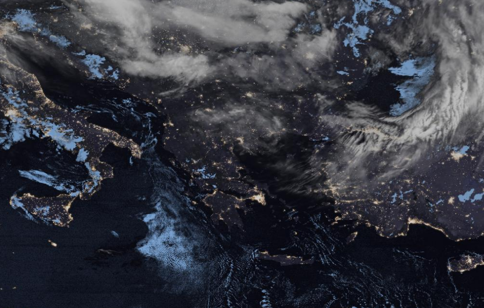 Τελευταία δορυφορική εικόνα νεφοκάλυψης