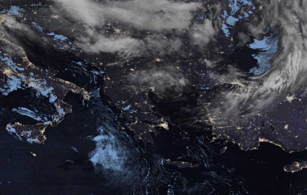 Τελευταία δορυφορική εικόνα νεφοκάλυψης