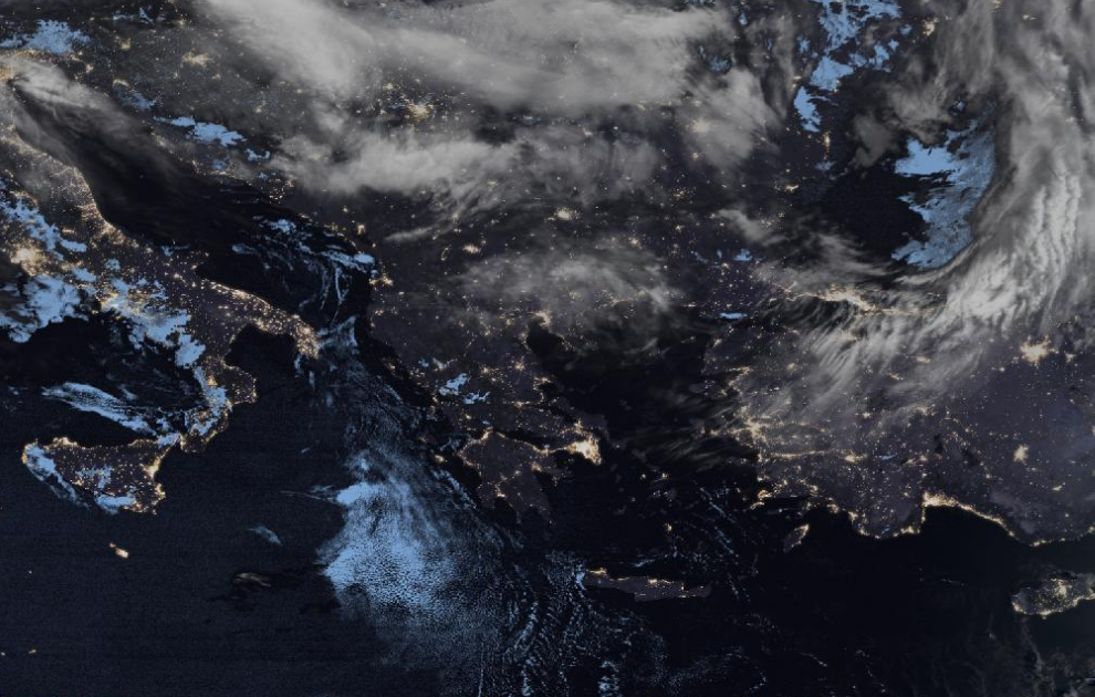 Τελευταία δορυφορική εικόνα νεφοκάλυψης