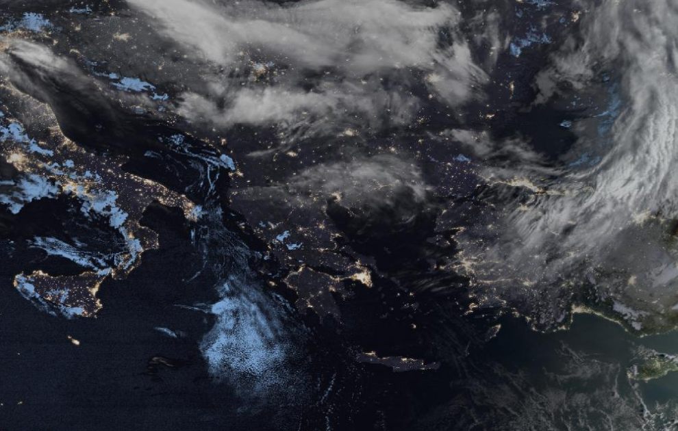 Τελευταία δορυφορική εικόνα νεφοκάλυψης