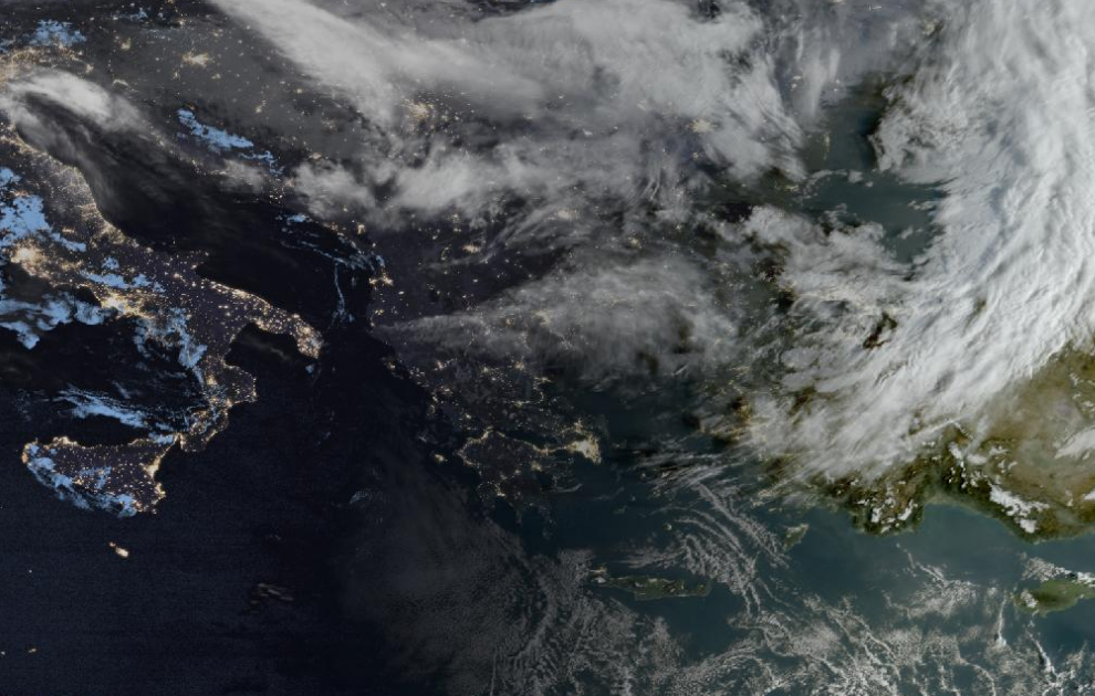 Τελευταία δορυφορική εικόνα νεφοκάλυψης